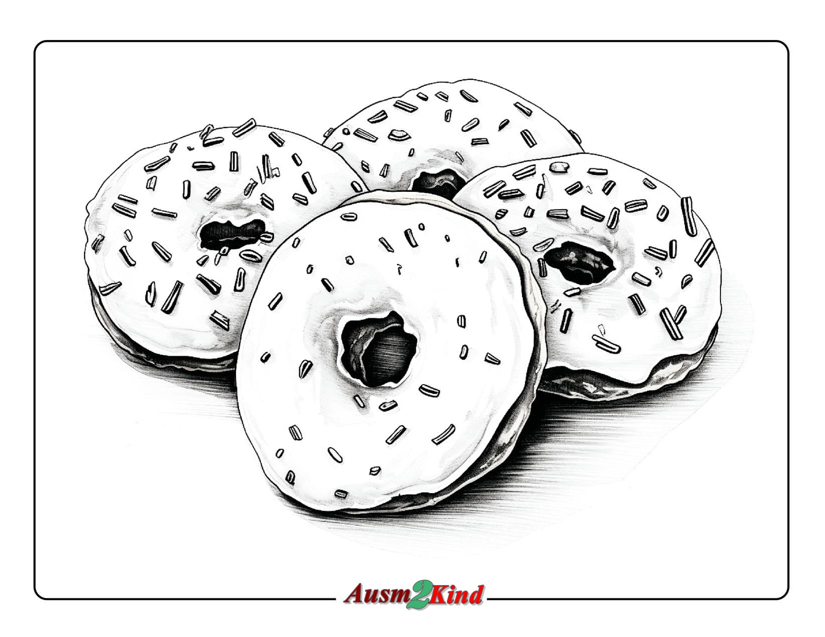 Ausmalbild Donuts