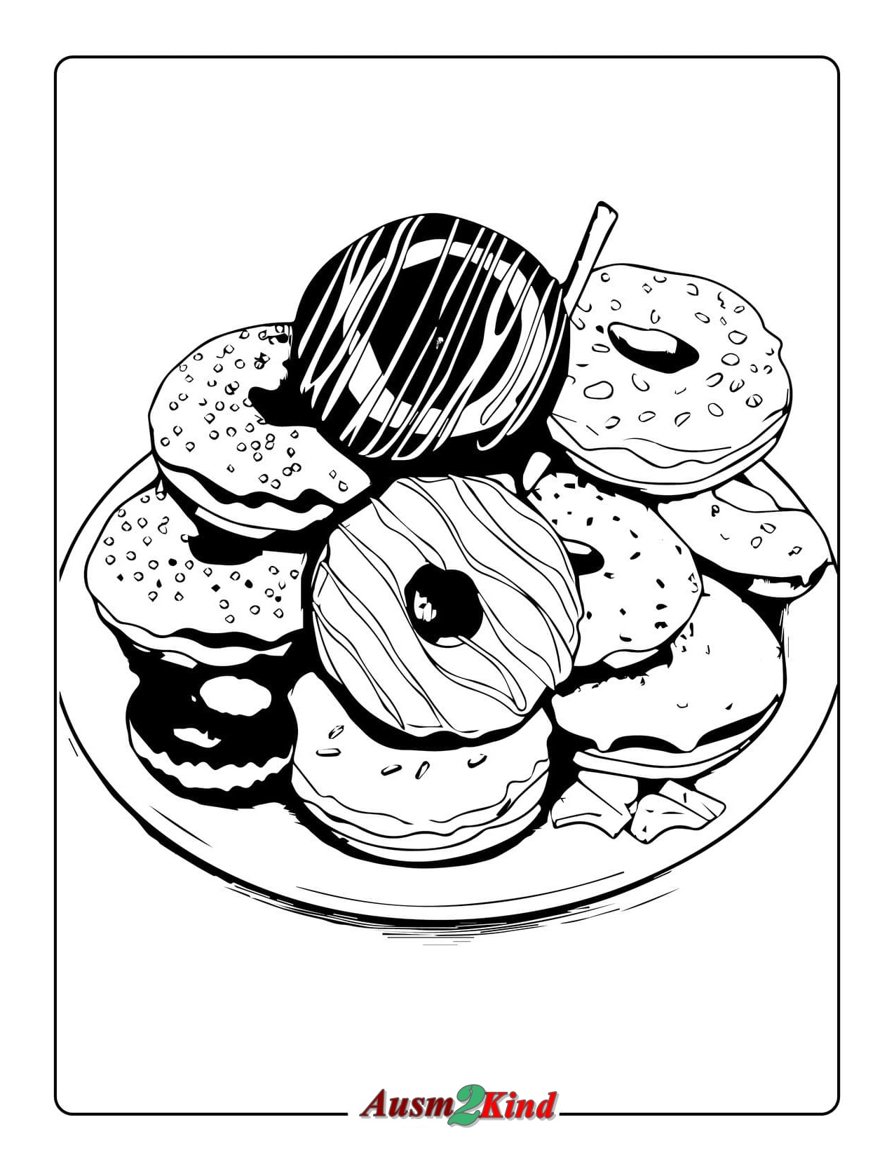 Lustige Donut Malvorlagen