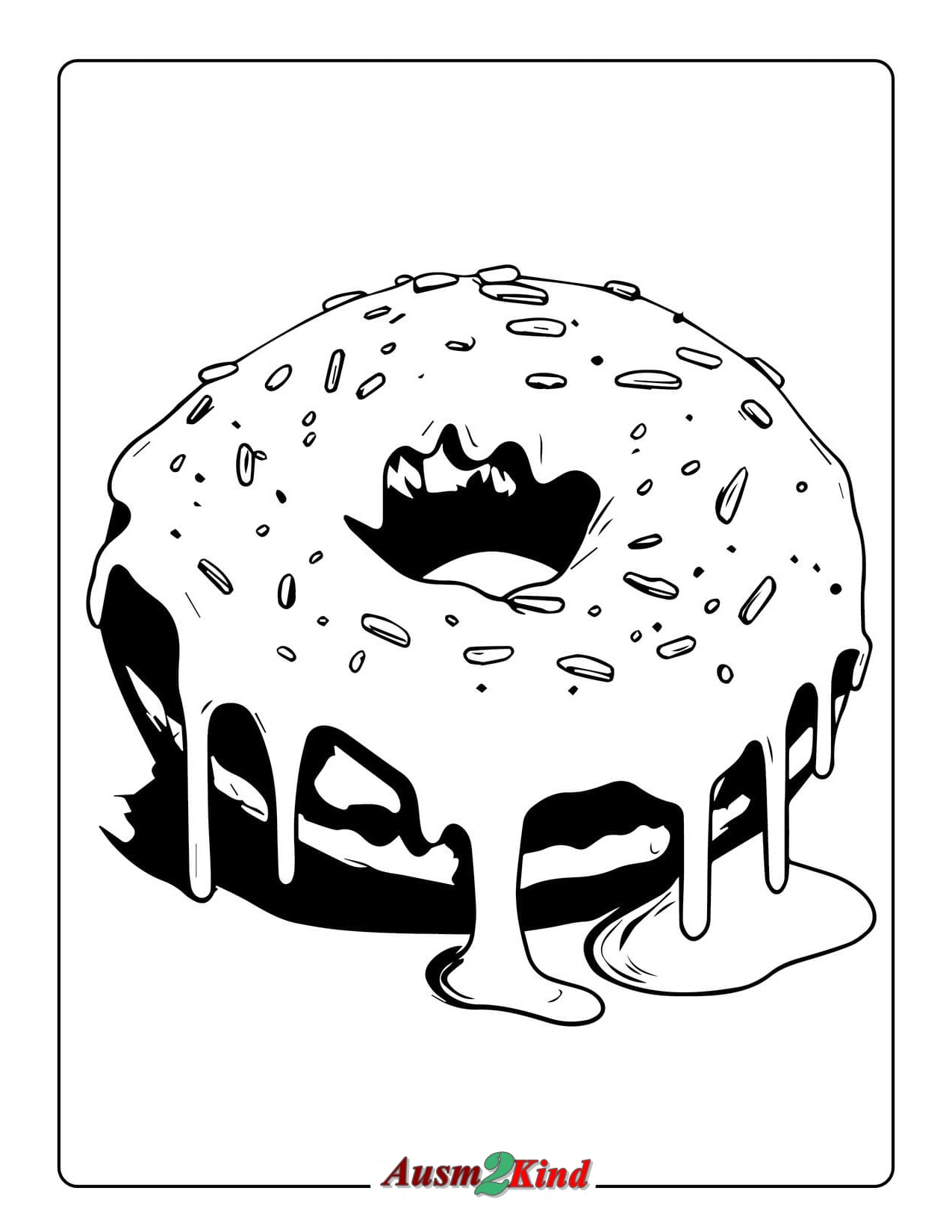 Ausmalbild Donuts kostenlos ausdrucken