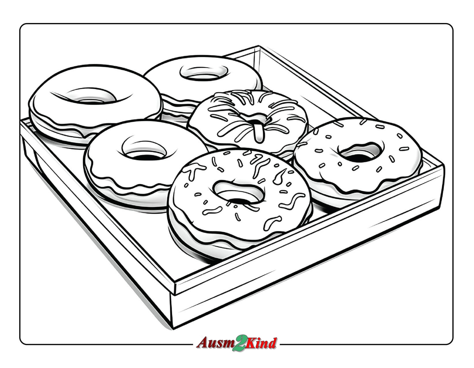 Donut Ausmalbilder Kostenlos zum Ausdrucken