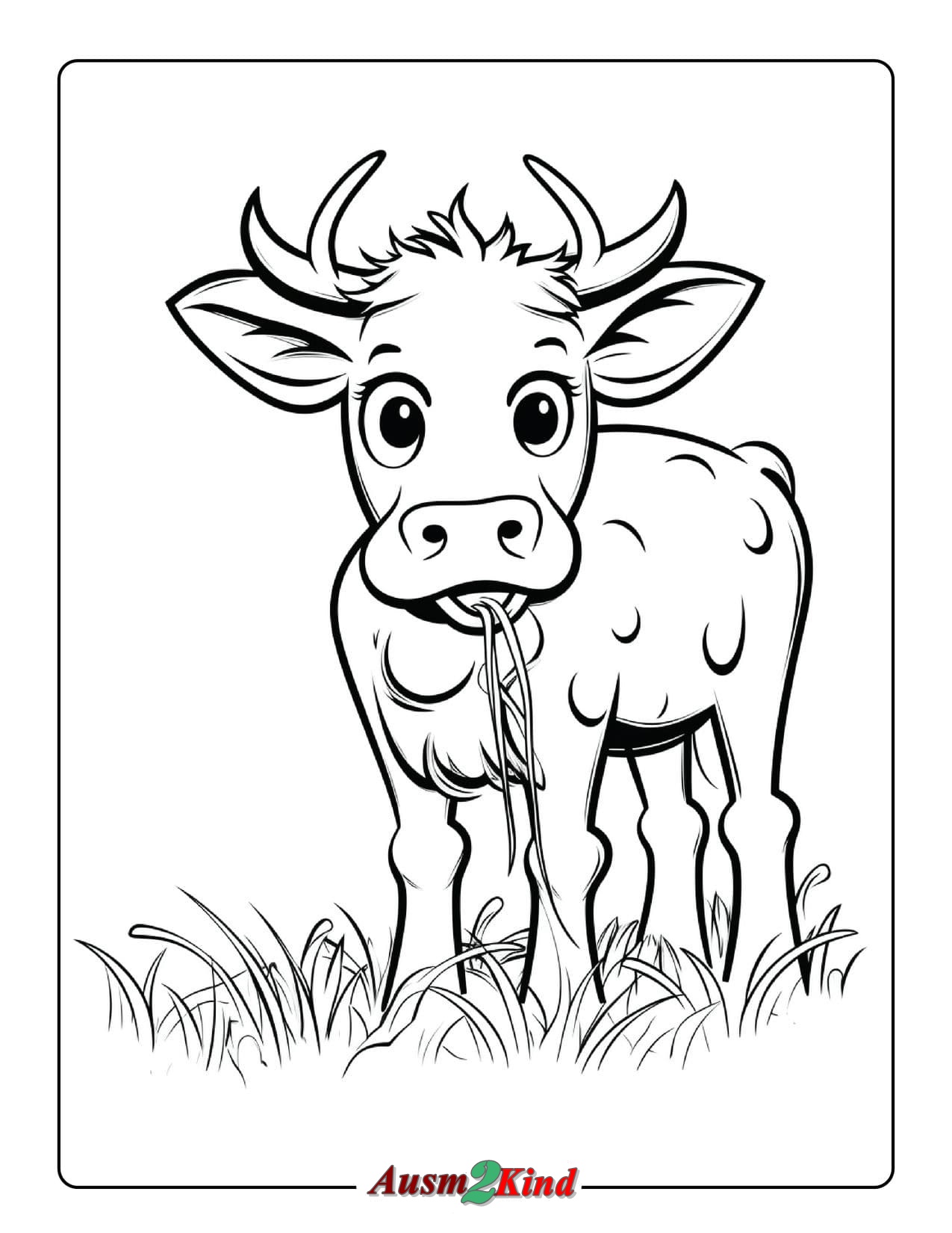 Ausmalbilder Kuh. 20 Stück Tiere Malvorlagen für Kinder