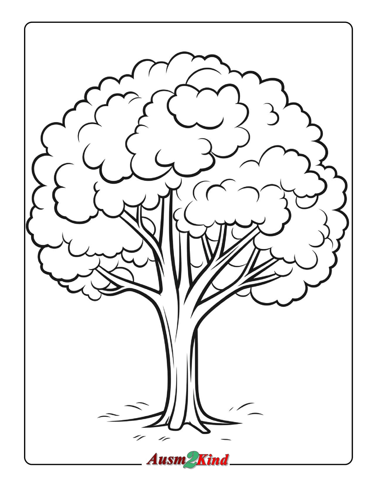 Ausmalbilder Baum Einfach