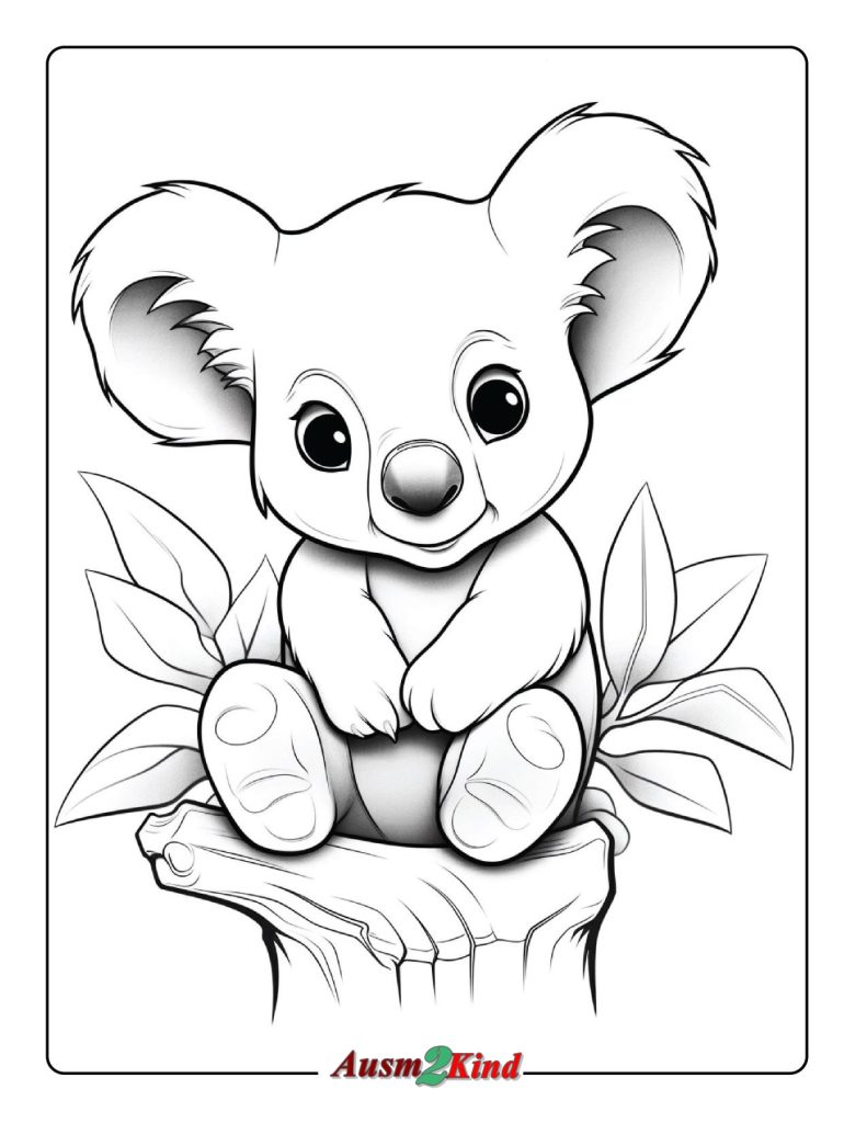 Ausmalbilder Koalas in hoher Qualität - Drucken