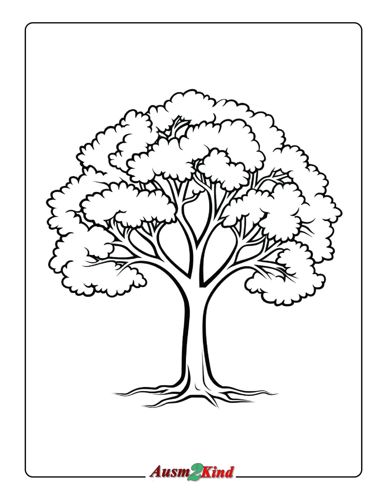 Ausmalbilder Bäume. 46 Stück Malvorlagen Kostenlos - Drucken