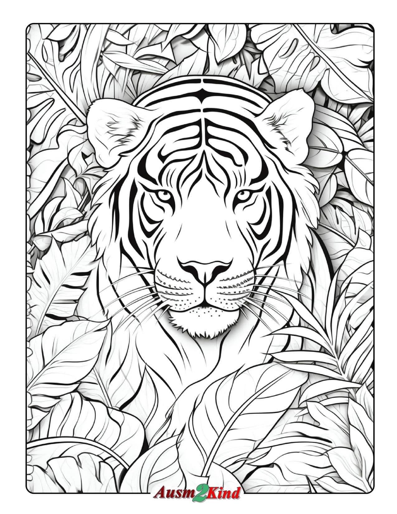 Ausmalbilder Dschungel. 20 Stück Malvorlagen   Drucken