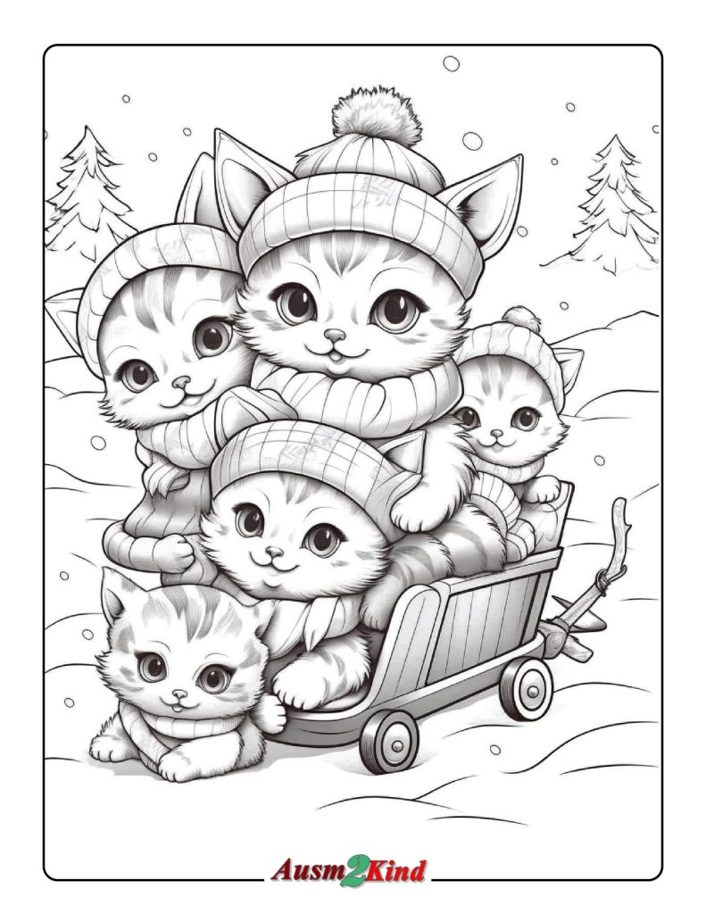 Ausmalbilder Katze und Kätzchen. 20 Stück Malvorlagen   Drucken