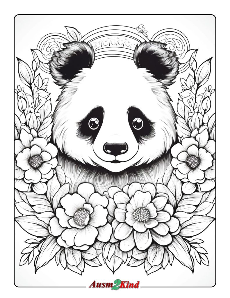 Mandala - Ausmalbilder Panda für Erwachsene