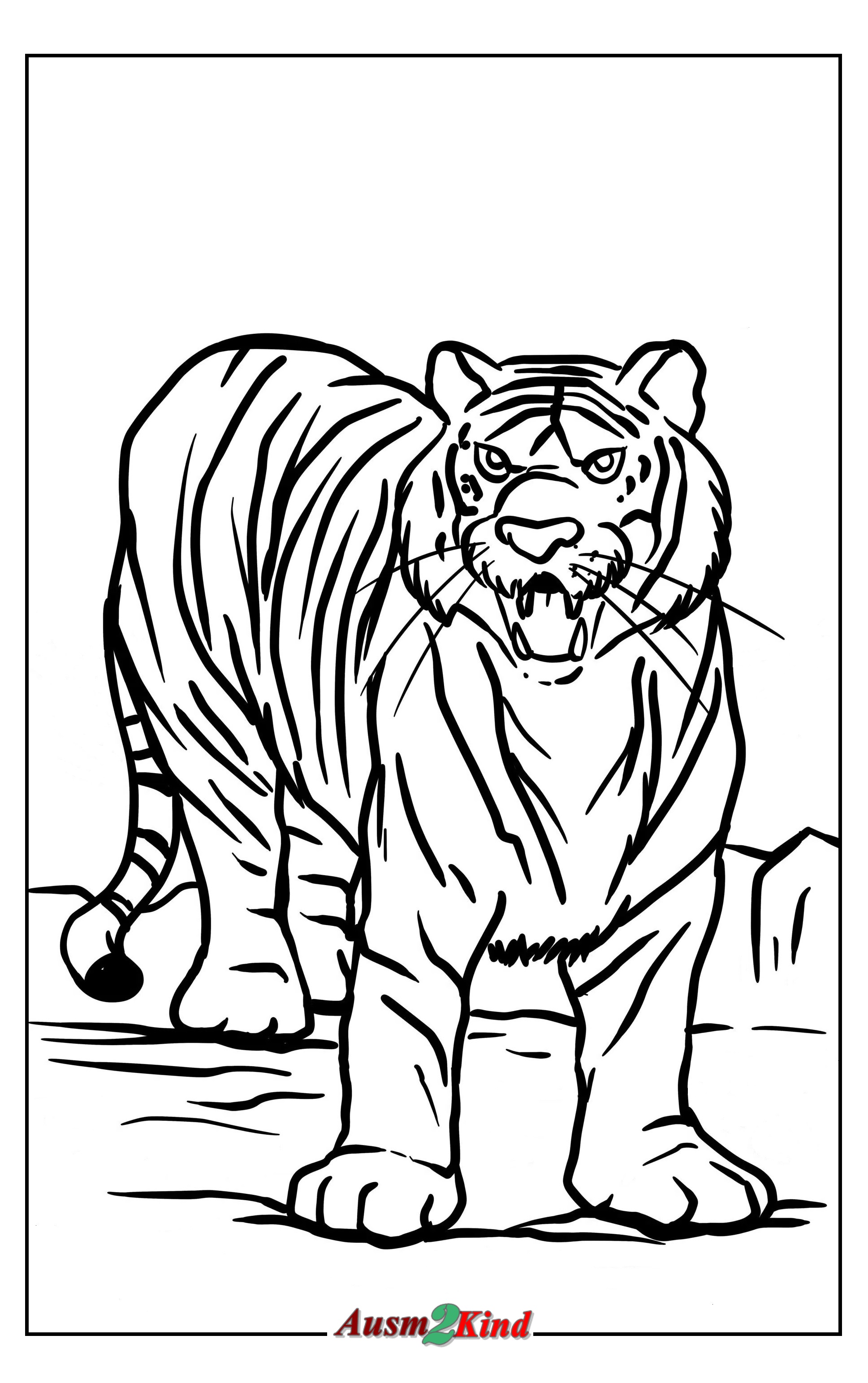 Ausmalbilder Tiger. 28 Stück Malvorlagen Süßer Tiere - Drucken