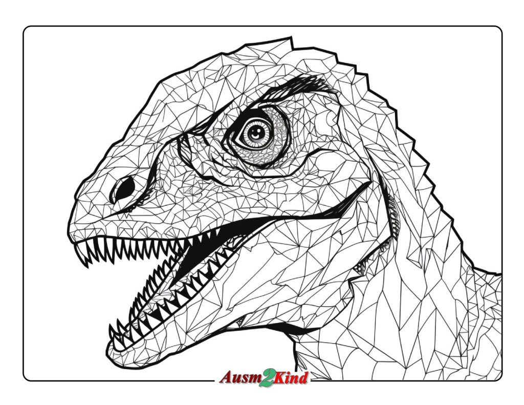 Ausmalbilder Dinosaurier Velociraptor zum Ausdrucken