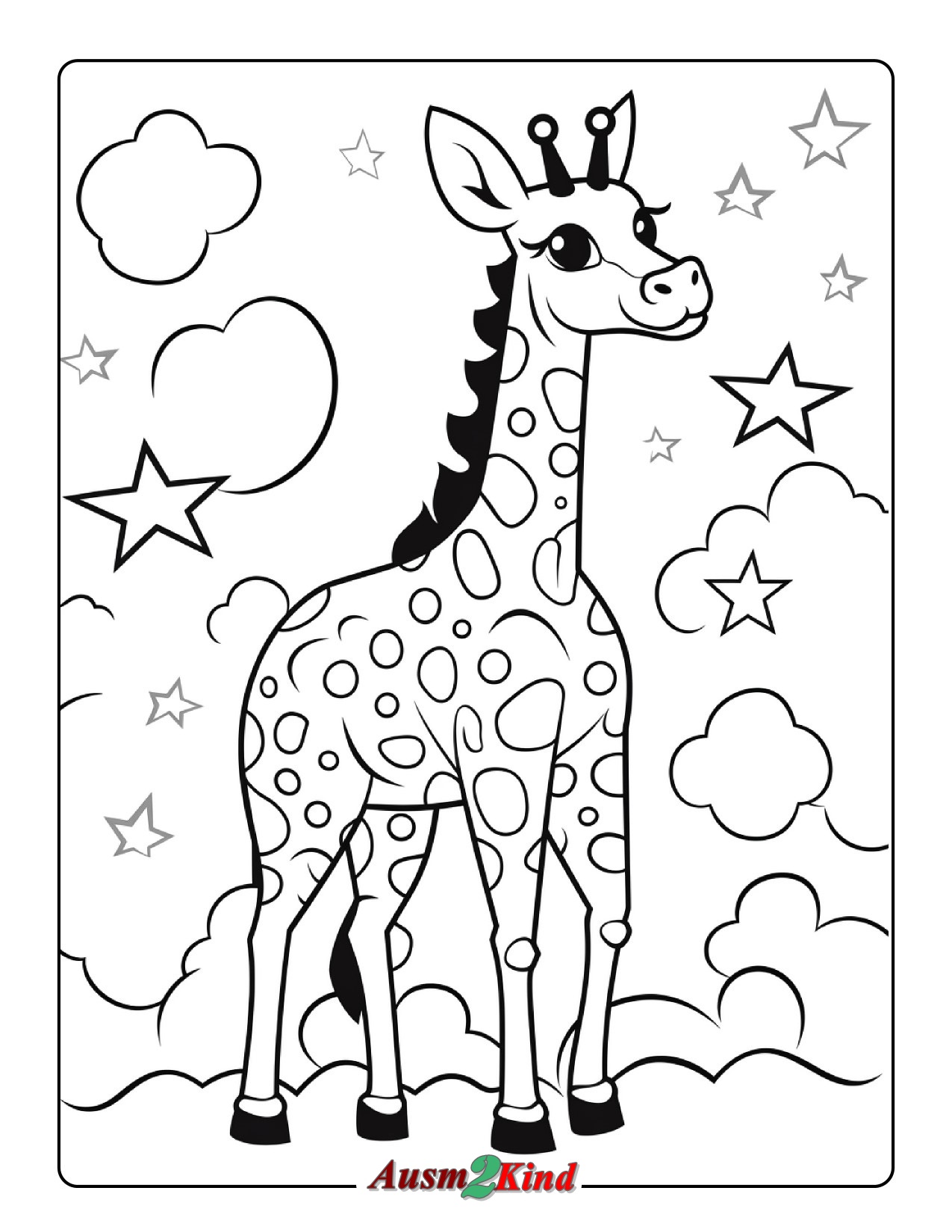 Giraffe Ausmalbilder für Kinder