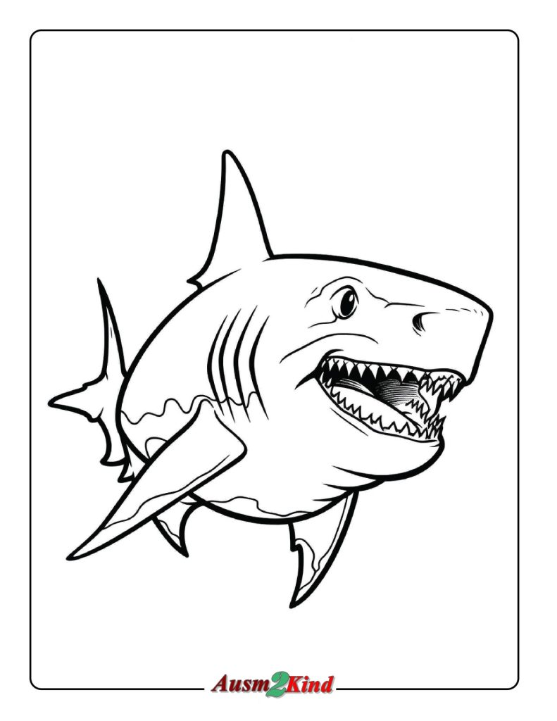 Ausmalbild - Hai Bilder zum Ausdrucken und Herunterladen