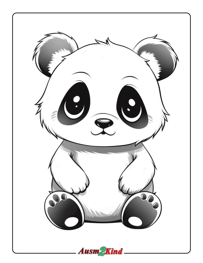 Ausmalbilder Panda Einfach