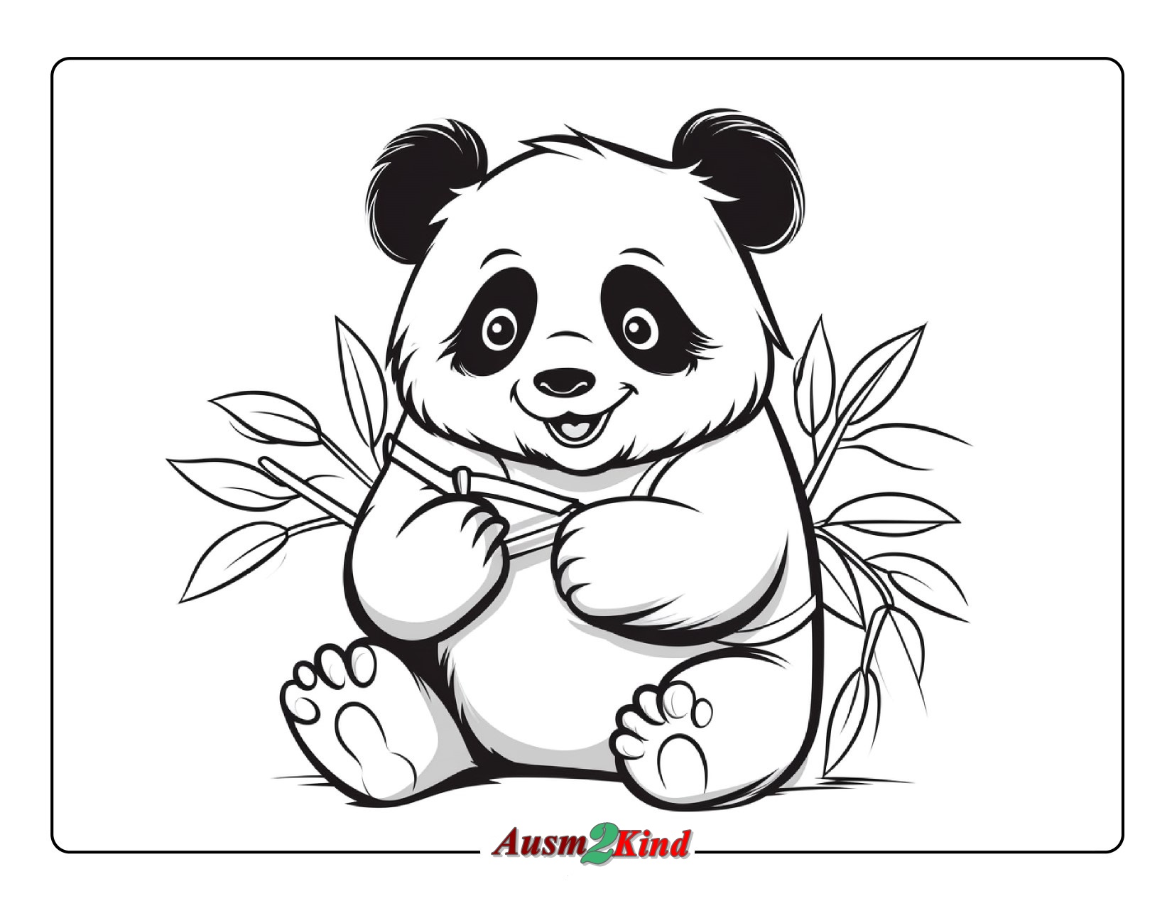 Ausmalbild Panda PDF