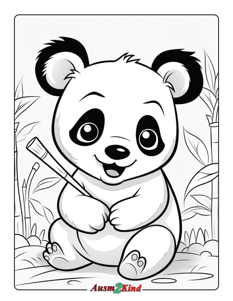 Ausmalbilder Panda für Kinder