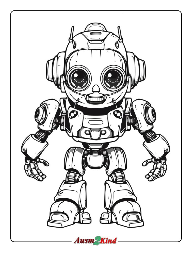 Ausmalbilder Roboter. 26 Stück Malvorlagen Kostenlos als PDF