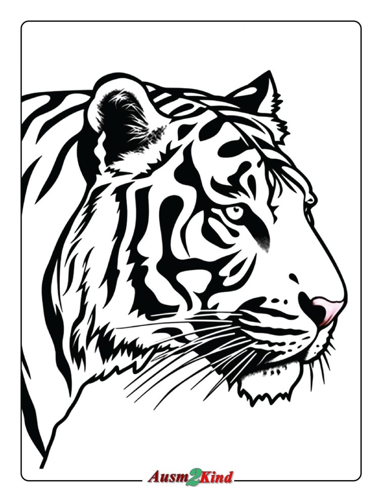 Ausmalbilder Tiger. 28 Stück Malvorlagen Süßer Tiere – Drucken