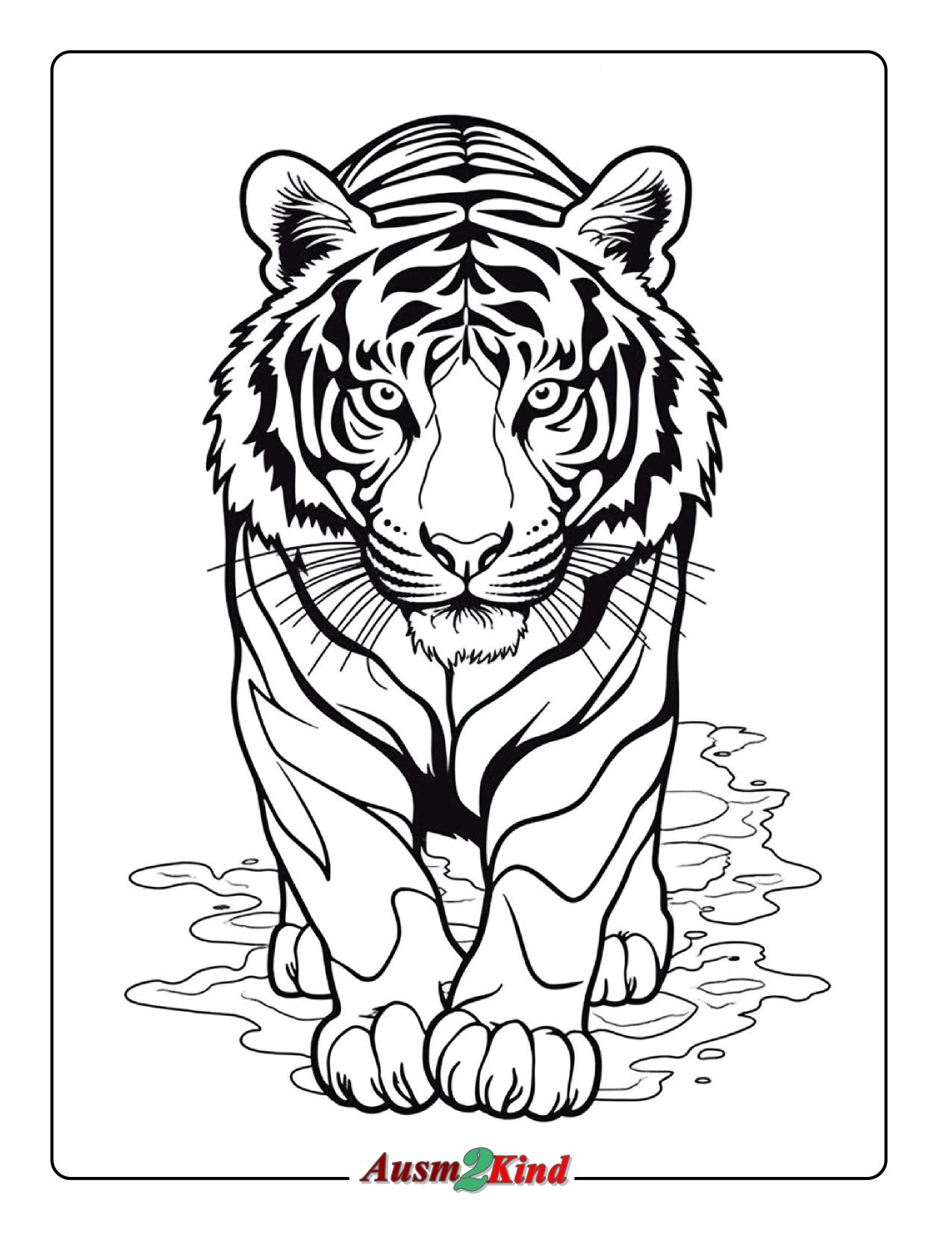 Tiere - Ausmalbilder Tiger zum Ausdrucken