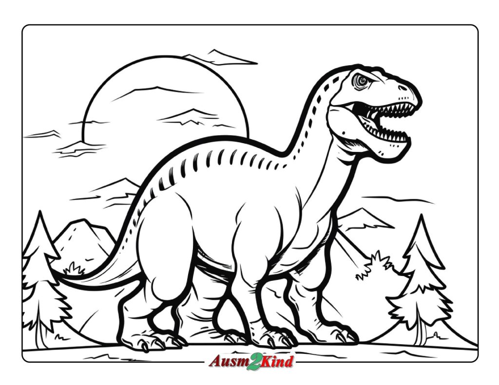 Ausmalbilder Dinosaurier Gigantosaurus zum Ausdrucken