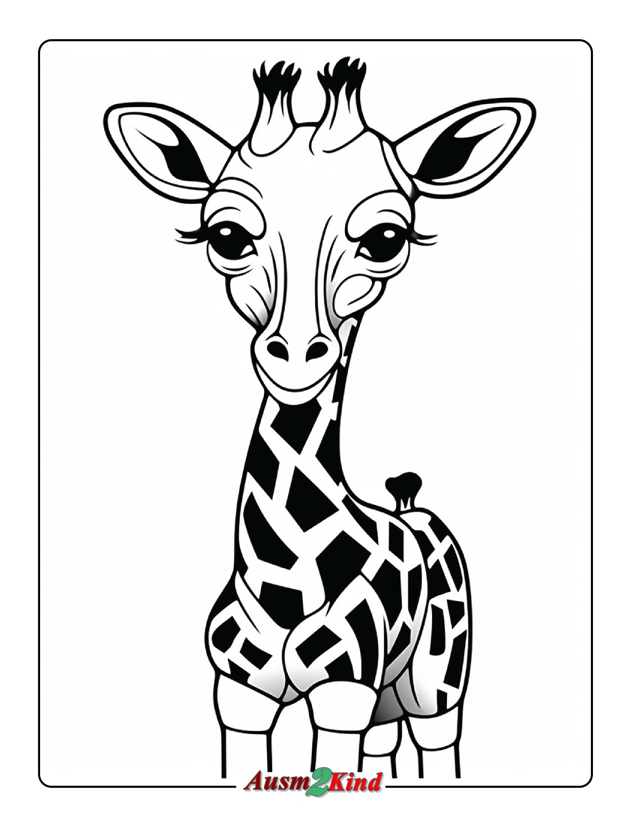 Ausmalbilder Giraffen. 36 Stück Malvorlagen - Drucken