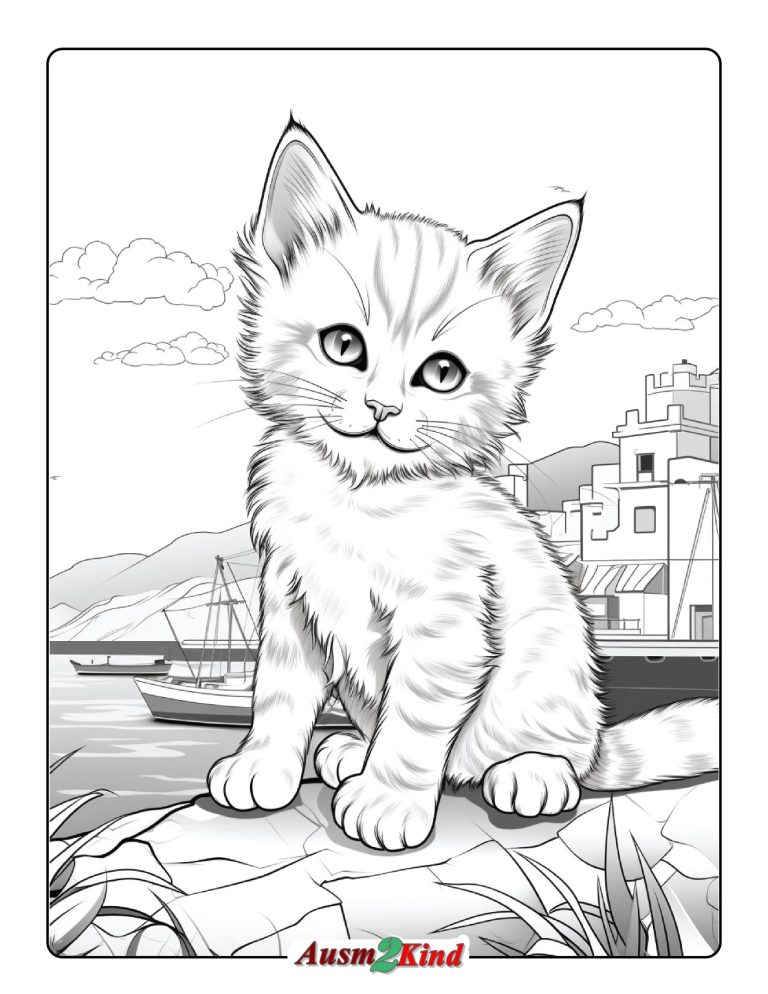 Ausmalbilder Katze und Kätzchen. 34 Stück Malvorlagen – Drucken