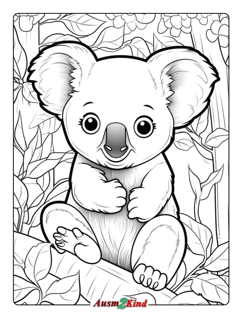 Ausmalbilder Koala zum Ausdrucken Kostenlos als PDF