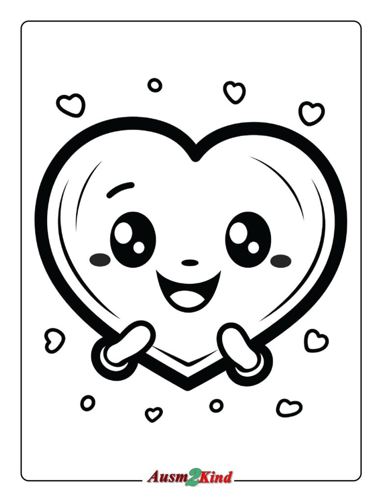 Malvorlage Herz Emoji