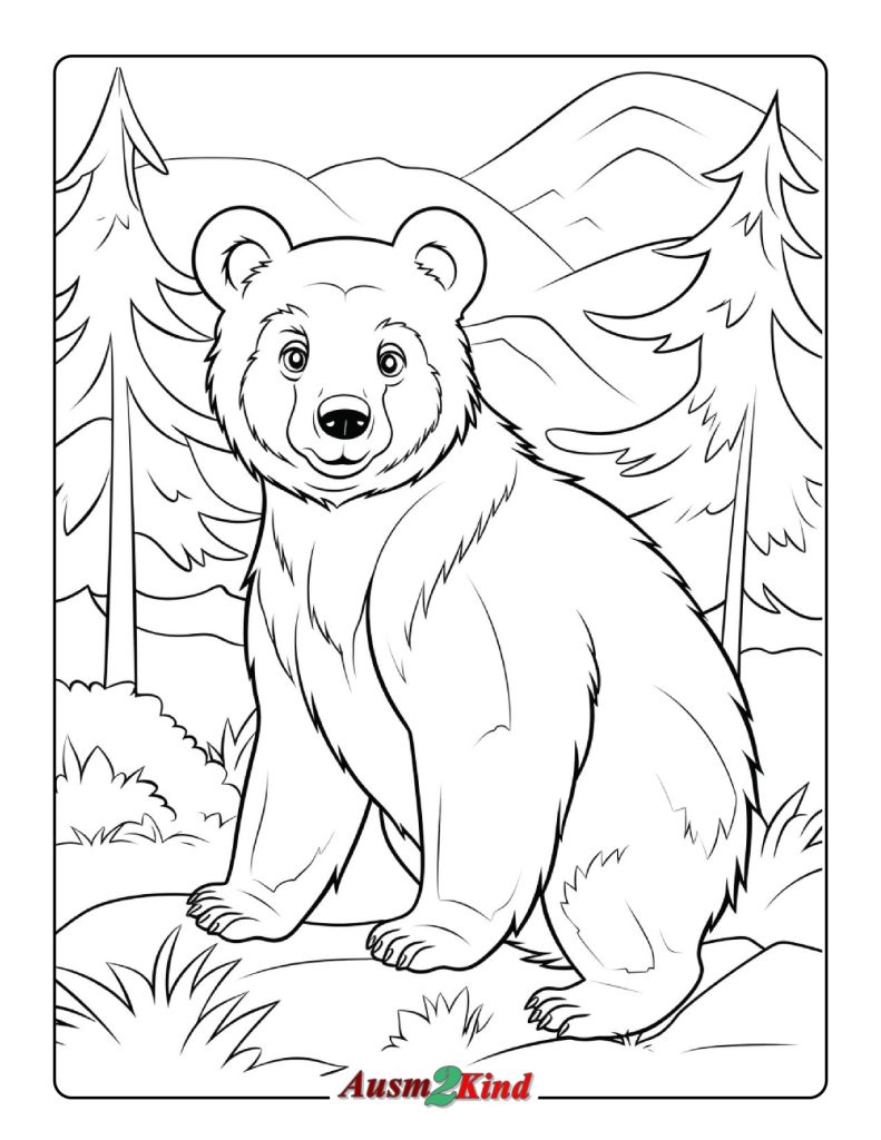 Ausmalbilder Bären. 32 Stück | Süße Bär Malvorlagen Tiere