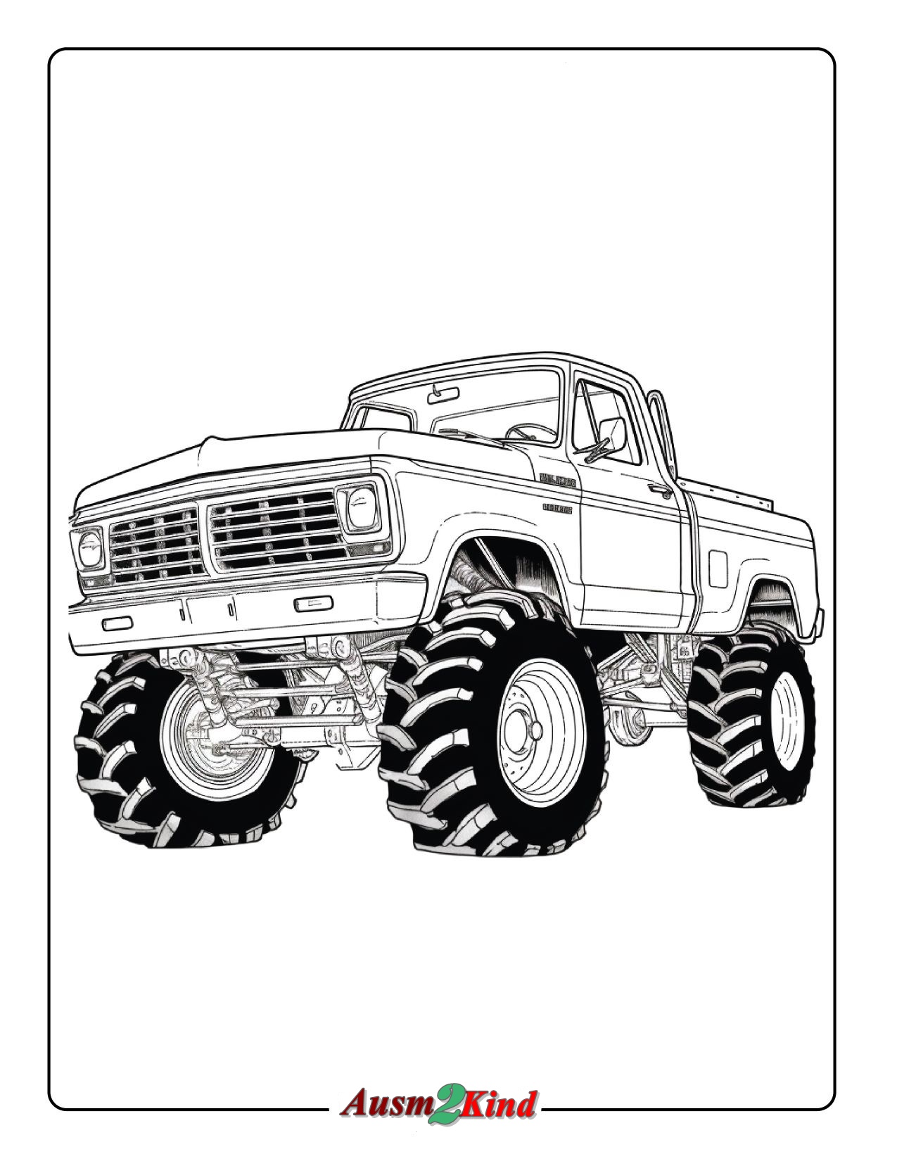 Ausmalbilder Monster Truck. 40 Stück Malvorlagen - Drucken