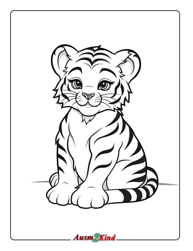 Tiger Ausmalbilder für Kinder