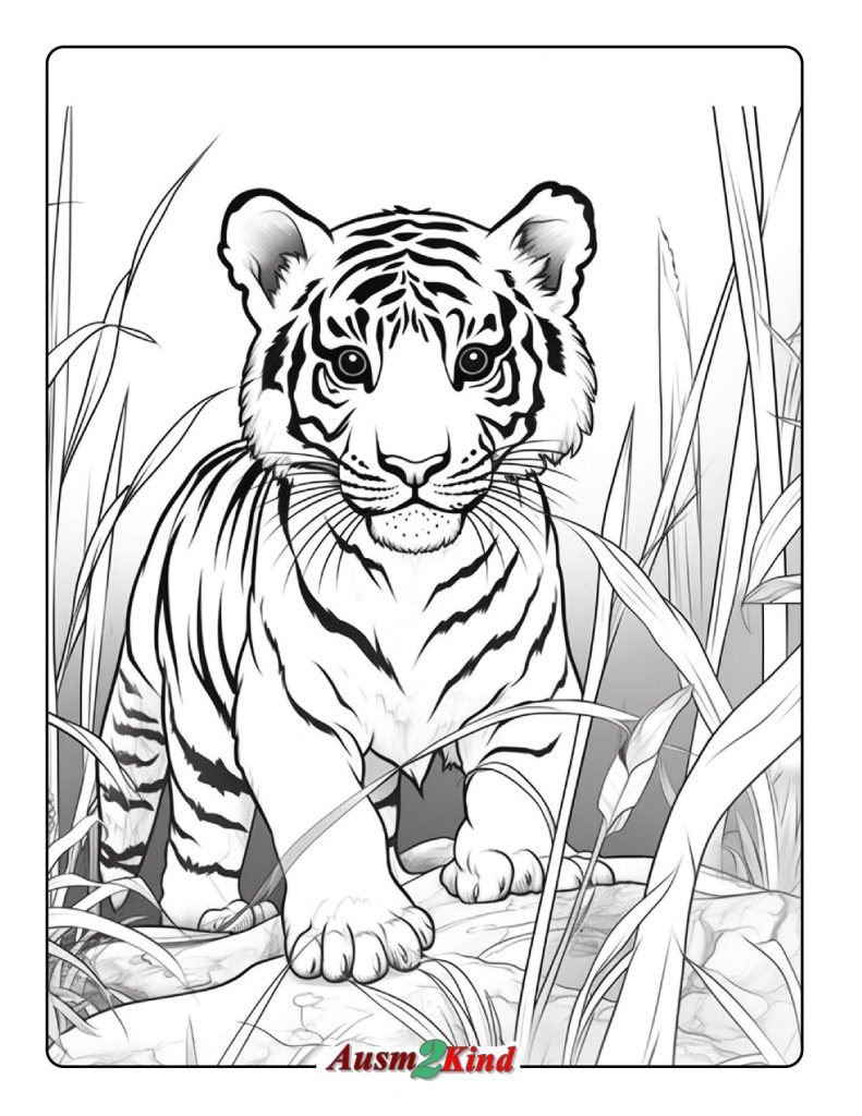 Tiger Malvorlagen für Kinder