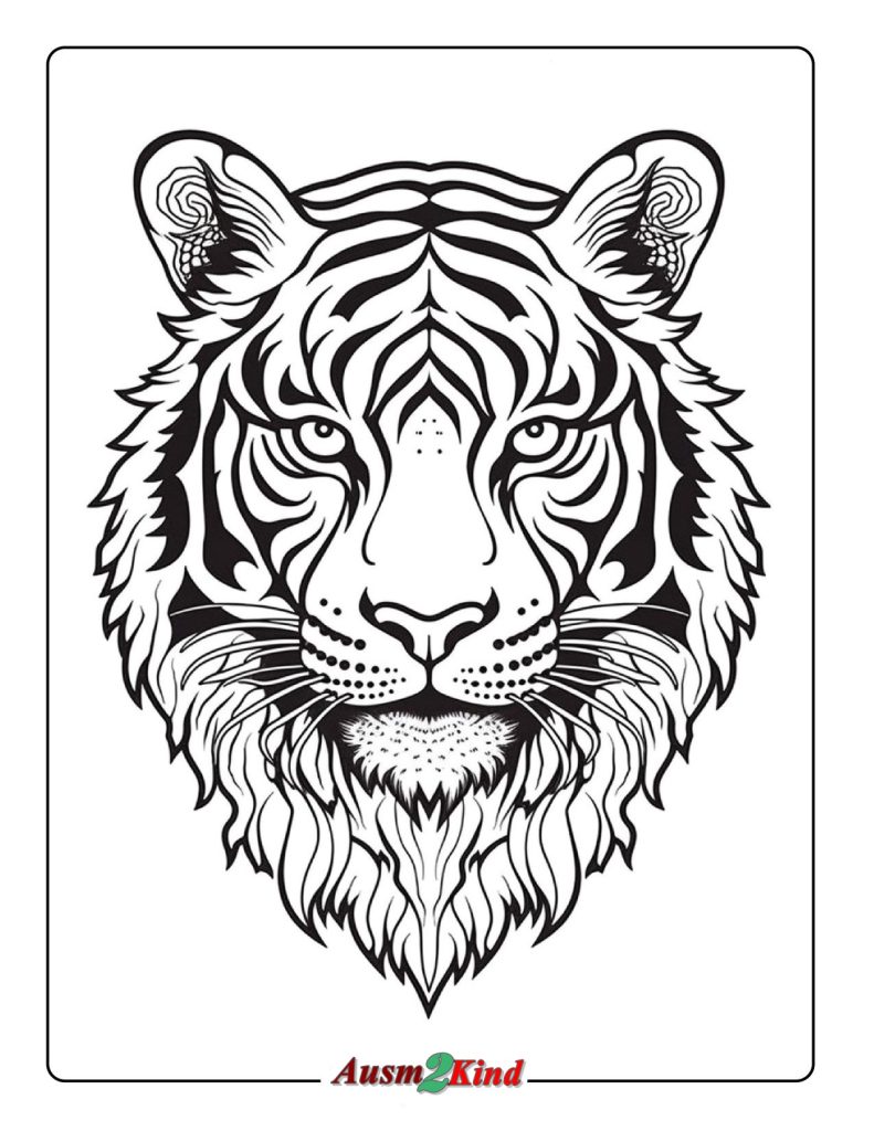 Ausmalbilder Tiger. 28 Stück Malvorlagen Süßer Tiere - Drucken