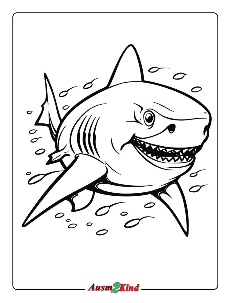 Ausmalbilder Hai. 19 Stück Malvorlagen Tiere – Drucken