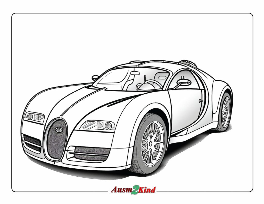 Ausmalbild Bugatti zum Ausmalen