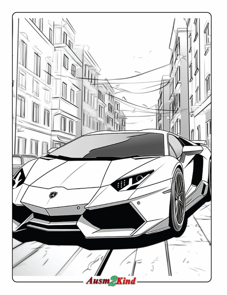 Ausmalbild Lamborghini Kostenlos als PDF