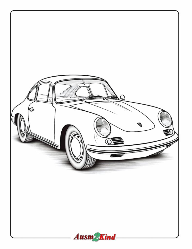 Ausmalbilder Porsche. 7 Stück einzigartige Malvorlagen Kostenlos