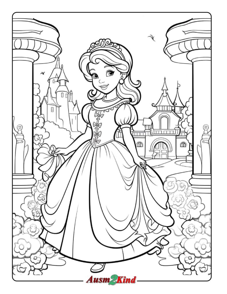 Ausmalbilder Prinzessin. 34 Stück Malvorlagen von Disney