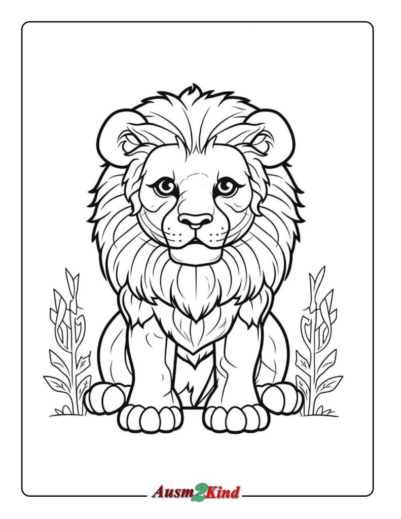 Ausmalbilder Löwe. 30 Malvorlagen Löwen Schwer und Einfach