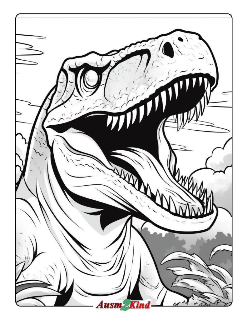 Ausmalbilder T-rex Jurassic World