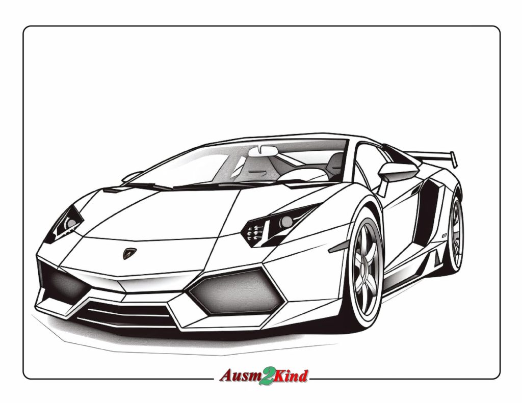 Ausmalbilder Lamborghini. 12 Stück Autos Malvorlagen Kostenlos