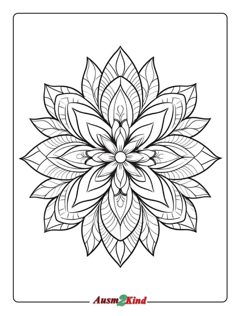 Malvorlagen Mandala Blume