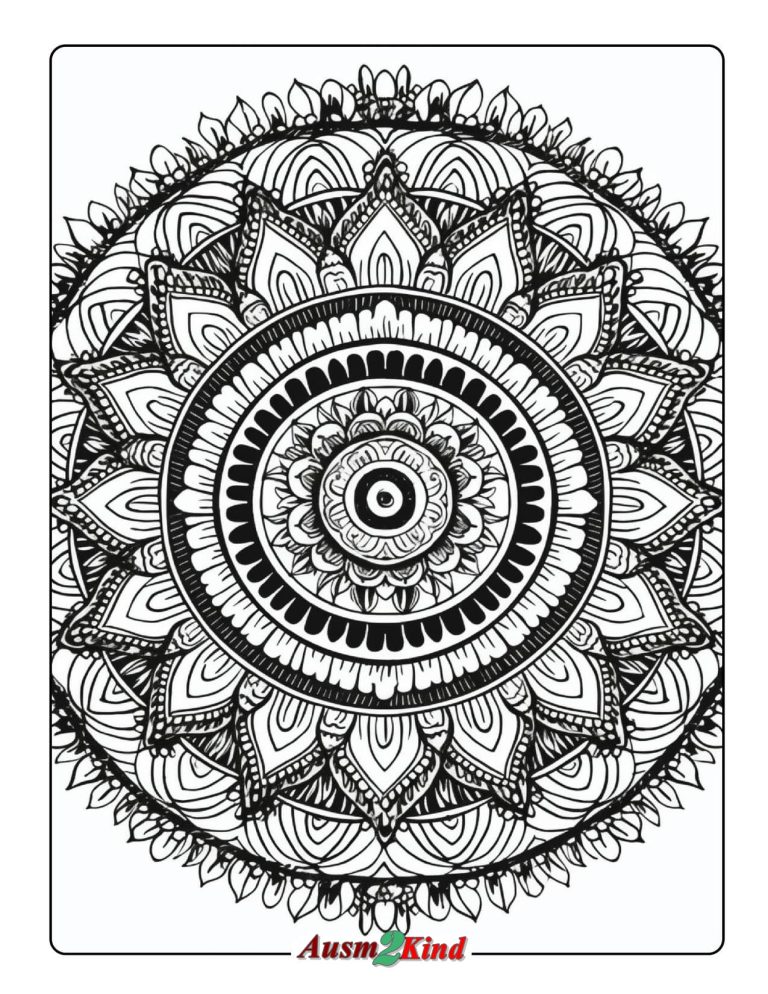 Mandalas. Ausmalbilder Mandala Muster – 70 Stück Malvorlagen Motive