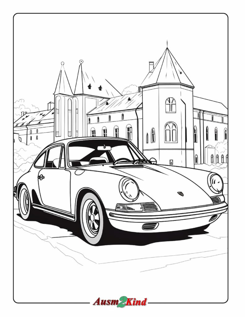 Malvorlagen Porsche für Kinder