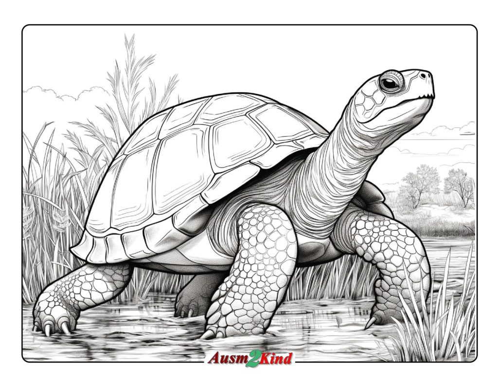 Schildkröte Ausmalbild für Erwachsene