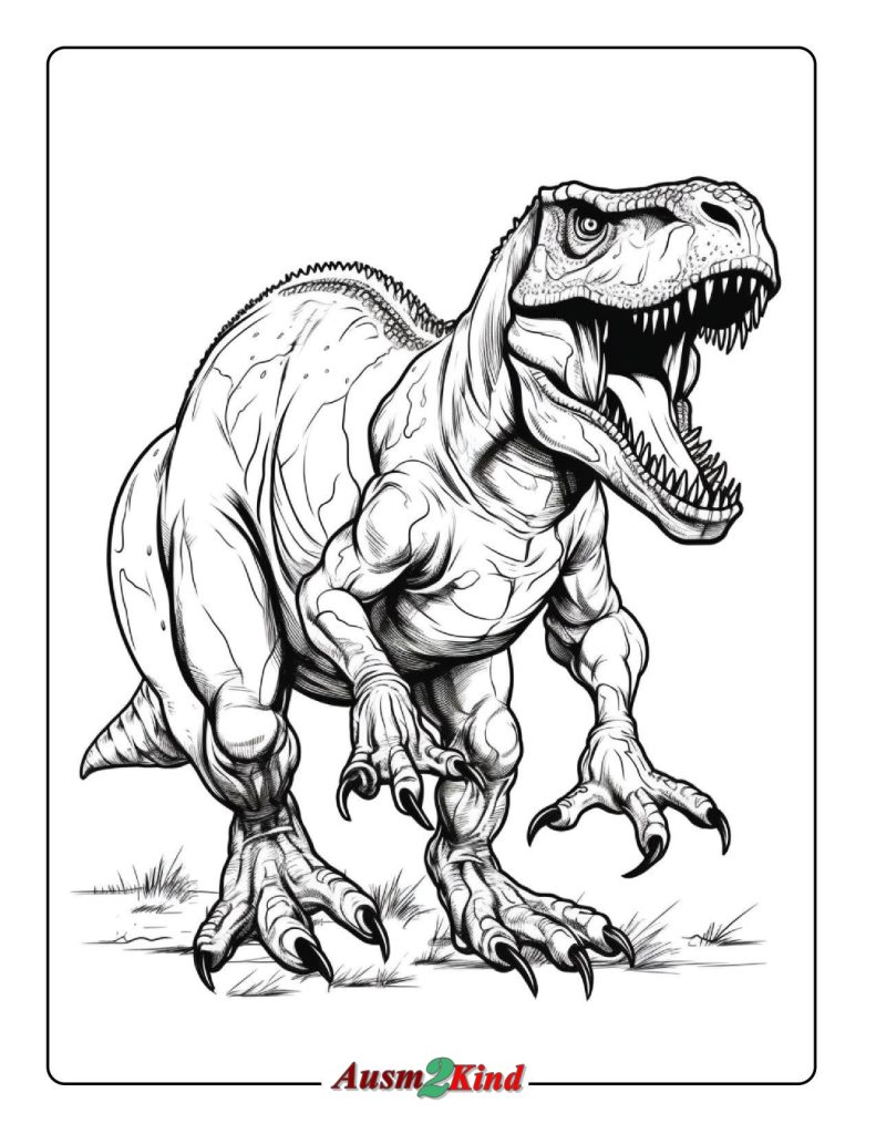 T-Rex Ausmalbilder für Erwachsene