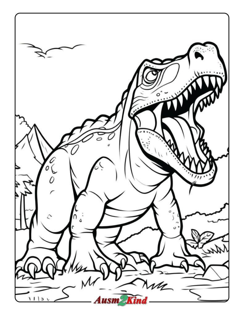 T-Rex Ausmalbilder für Kinder