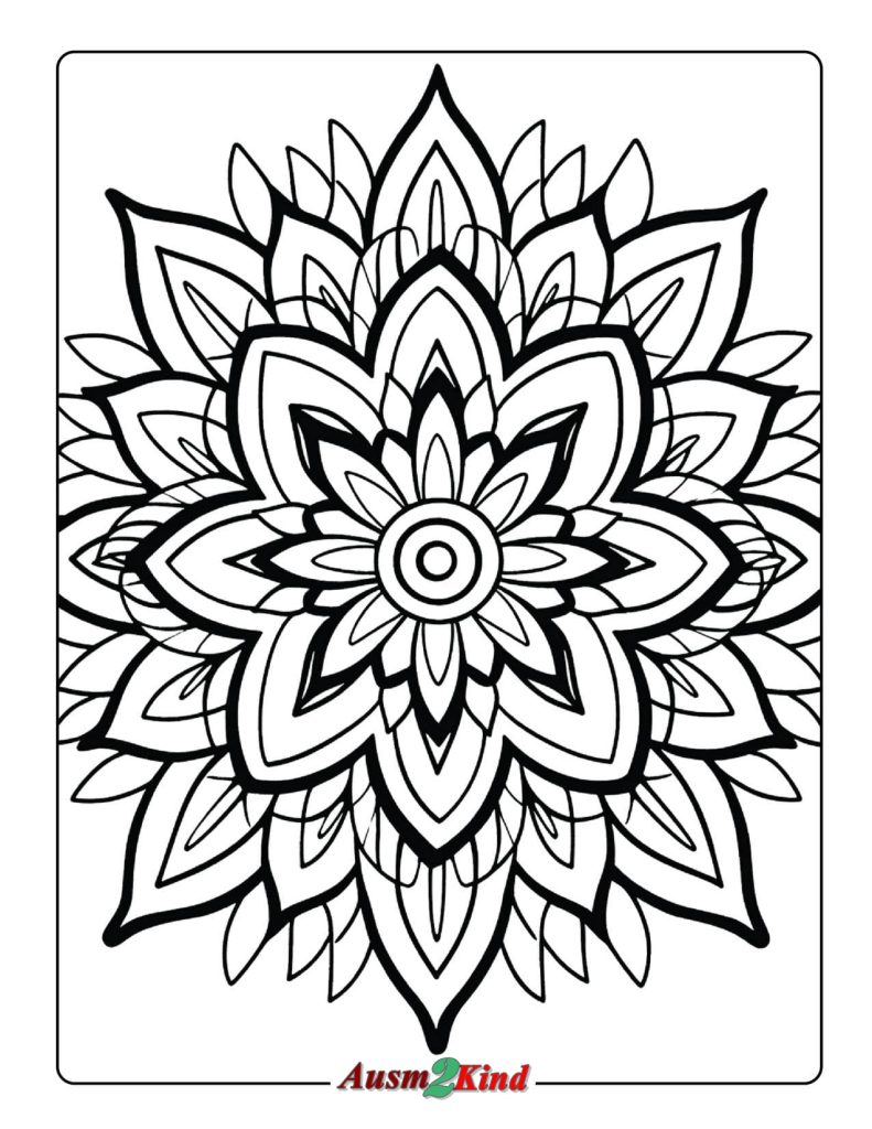 Mandalas. Ausmalbilder Mandala Muster - 70 Stück Malvorlagen