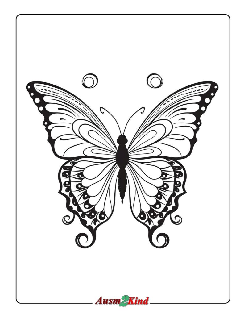 Ausmalbilder Schmetterling Mandala