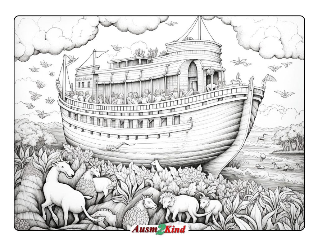 Ausmalbild Arche Noah