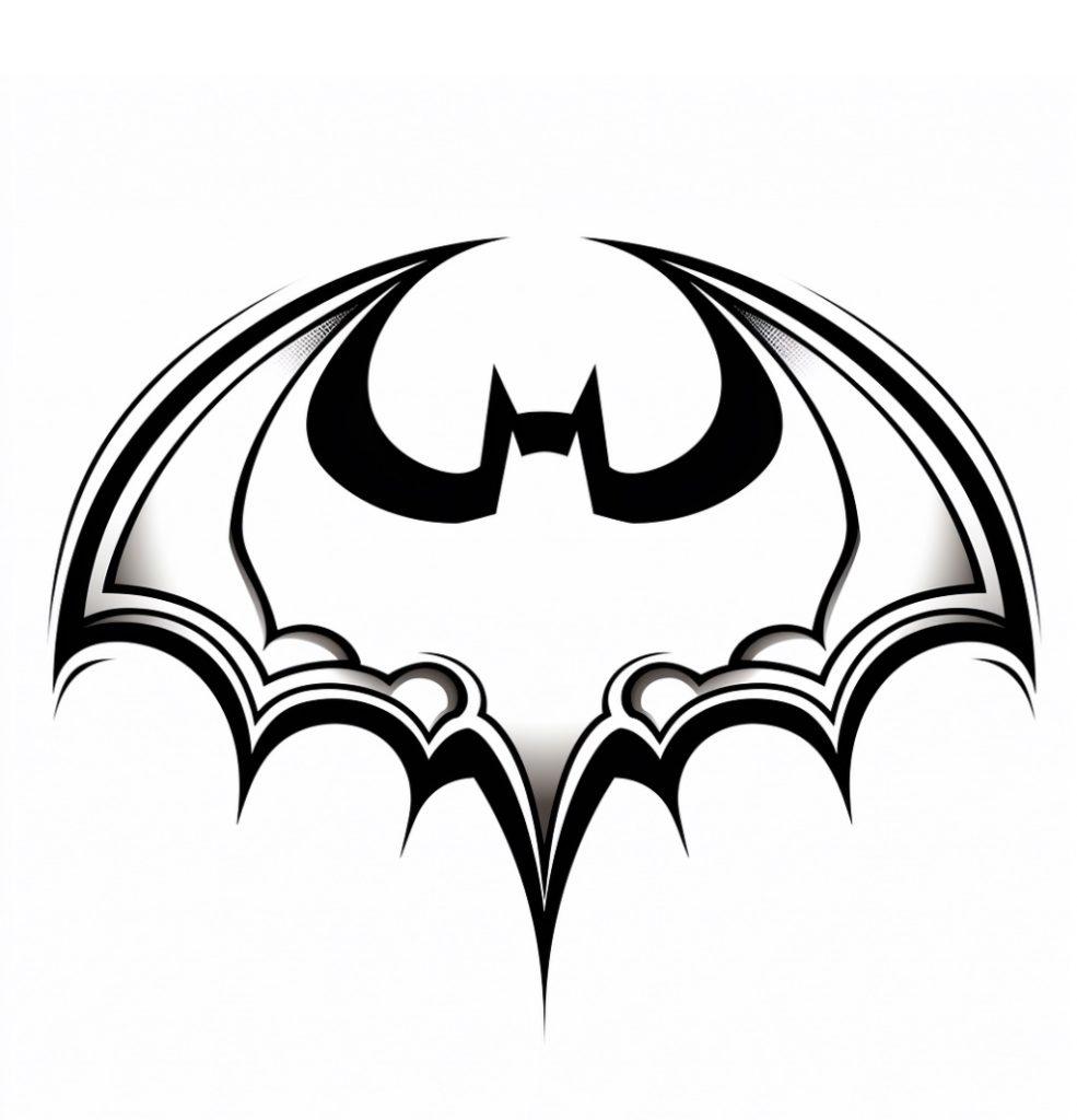 Ausmalbild Batman Logo Kostenlos für Marvel