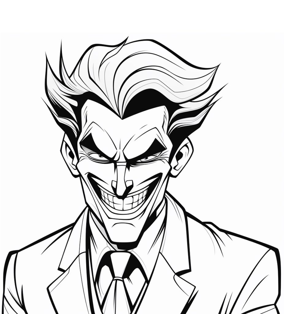 Ausmalbild Joker zum Ausdrucken und Ausmalen